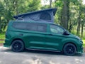 Side window, right, privacy, with front to rear slider, Ford Transit Custom 23-> / VW T7