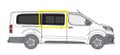 Side window, right, green, with slider, Expert / Jumpy / Proace / Scudo / Vivaro (MWB / LWB, 4959 / 5308mm)