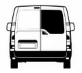 Rear door window, right, privacy, NV-400 / Interstar / Master / Movano