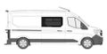 Side window, right, privacy, with top slider, Interstar / Master, 2024->
