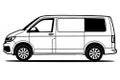 Rear side window, left, privacy, VW, T5/6, SWB