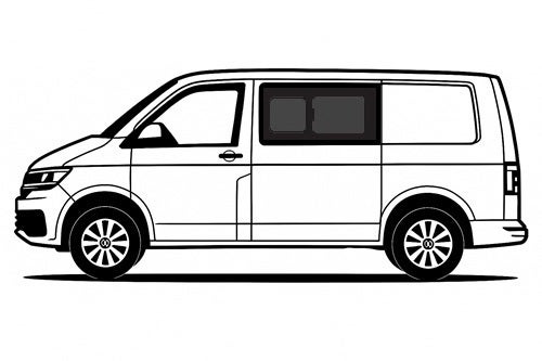 Side window, left, privacy, with front to back flush slider, VW, T4
