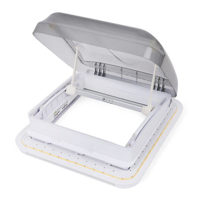Skylight, 400x400mm, clear dome, LED light