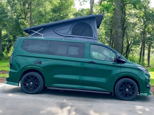 Side window, right, privacy, with front to rear slider, Ford Transit Custom 23-> / VW T7
