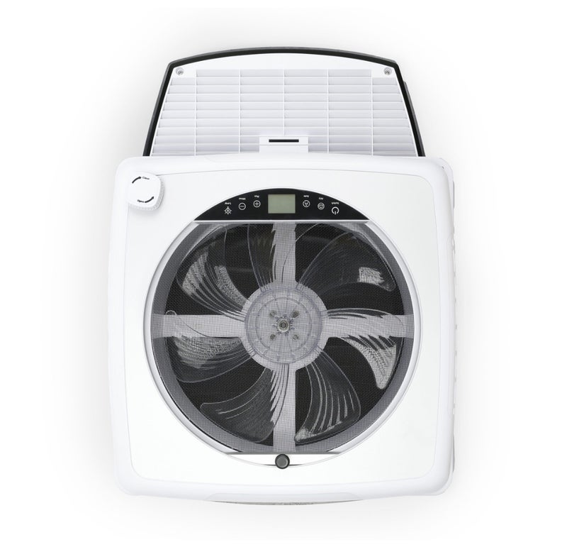 AirPlus ceiling fan, 355x355mm, black dome / light interior