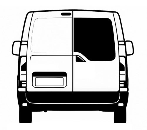 Rear door window, right, privacy, NV-400 / Interstar / Master / Movano